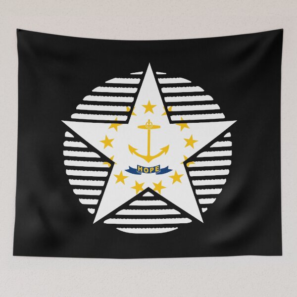 Item preview, Retro Rhode Island Star Shaped Flag RI designed and sold by shitpostee.