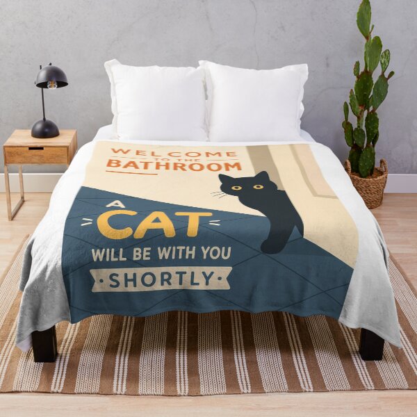 Item preview,  Welcome To The Bathroom A Cat Will Be With You Shortly  designed and sold by PurrfectHome.