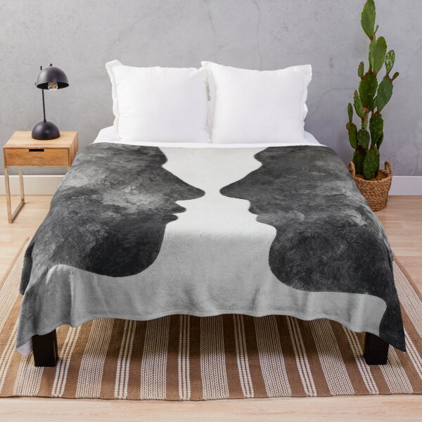 Item preview, Two faces in black and white profile designed and sold by anytka.