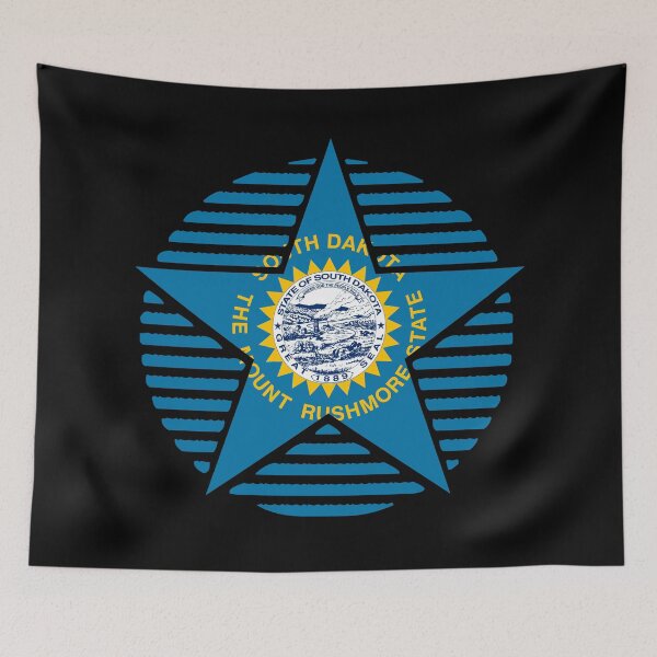 Item preview, Retro South Dakota Star Shaped Flag SD designed and sold by shitpostee.