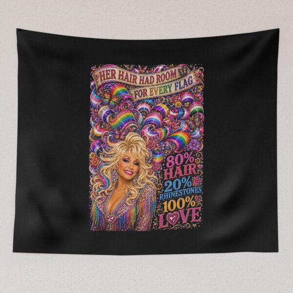 Item preview, COLLECTION - THE DOLLY EFFECT ✨ -  HER HAIR HAD ROOM FOR EVERY FLAG - LGBTQIA2S+ PRIDE designed and sold by WheelieGdArt.