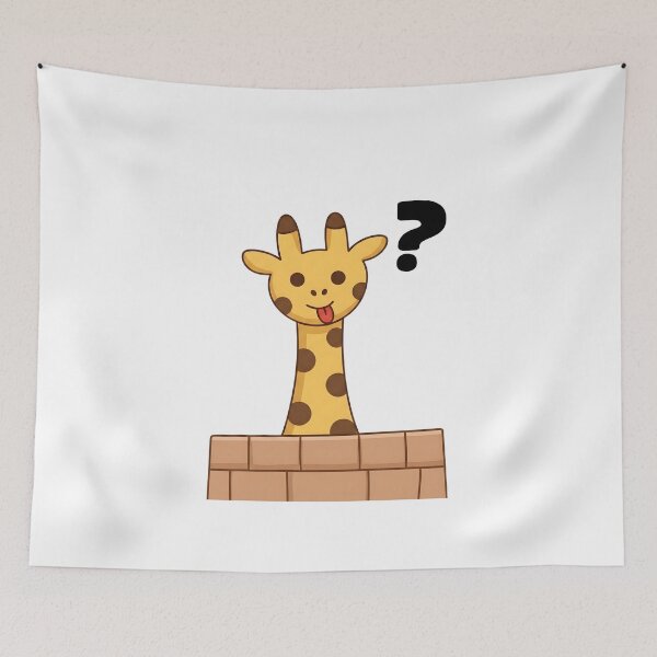 Item preview, cute curious giraffe designed and sold by Rockveil Co..