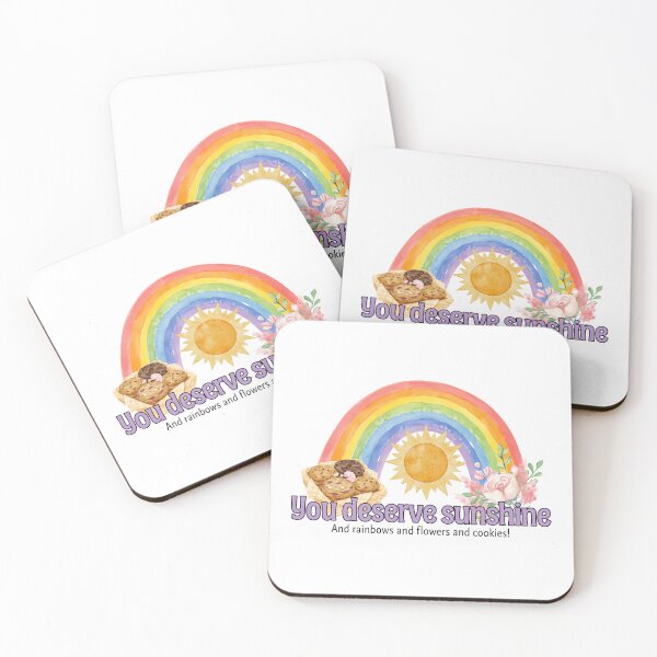 Item preview, You Deserve Sunshine and Rainbows, Flowers and Cookies designed and sold by Maria is Loud.