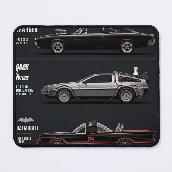 Item preview, Iconic Cars ECTO-1 Blade BTTF Delorean Batmobile Original Custom Vintage Movie Poster Wall Art designed and sold by Cool Robot Bro..