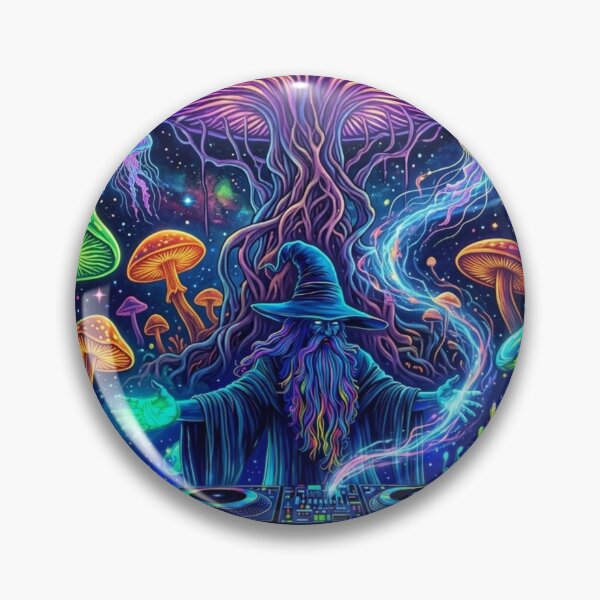 Item preview, Mushroom Wizard Psychedelic Fantasy Art designed and sold by IMOBILYARI VibeCore.