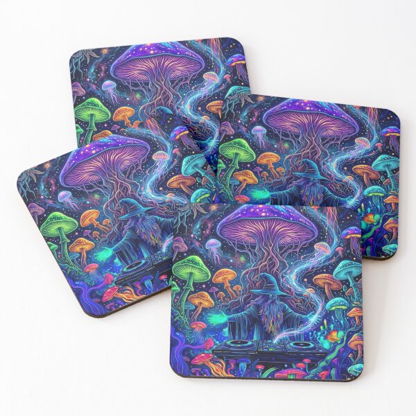Item preview, Mushroom Wizard Psychedelic Fantasy Art designed and sold by IMOBILYARI VibeCore.