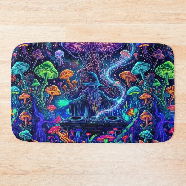 Item preview, Mushroom Wizard Psychedelic Fantasy Art designed and sold by IMOBILYARI VibeCore.