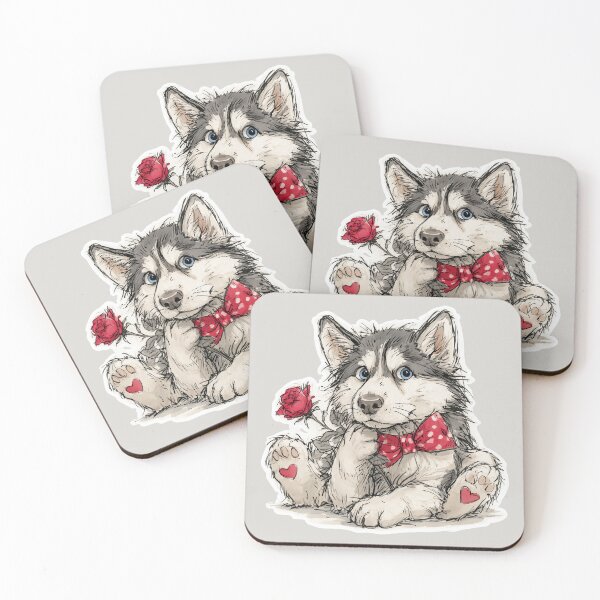 Item preview, Funny Siberian Husky Puppy Love designed and sold by Erika Kaisersot.
