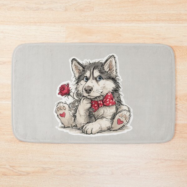 Item preview, Funny Siberian Husky Puppy Love designed and sold by Erika Kaisersot.