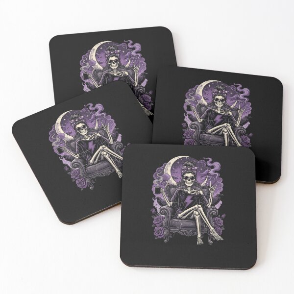 Item preview, Moonlit Skeleton Queen in Armchair designed and sold by Tee Studio.