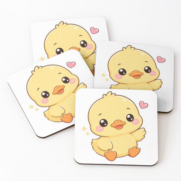 Item preview, Cute Kawaii Duckling Sticker | Adorable Yellow Baby Duck | Pastel Cute Animal Sticker designed and sold by Vegasstickers.