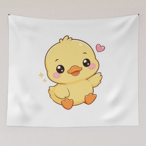 Aperçu de l'œuvre Autocollant Caneton Kawaii Mignon | Adorable Bébé Canard Jaune | Autocollant Animal Mignon Pastel créée et vendue par Vegasstickers.