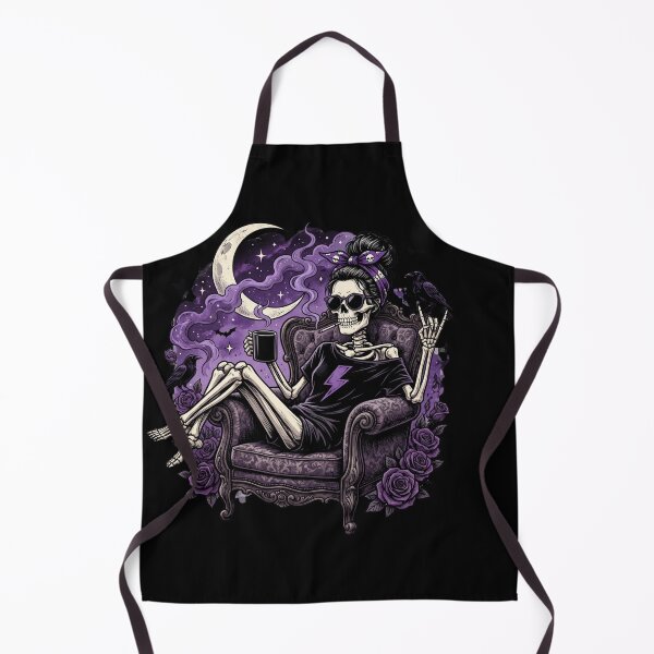 Item preview, Skeleton Queen Beneath Crescent Moon designed and sold by Tee Studio.