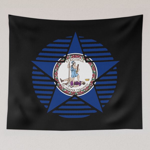 Item preview, Retro Virginia Star Shaped Flag VA designed and sold by shitpostee.
