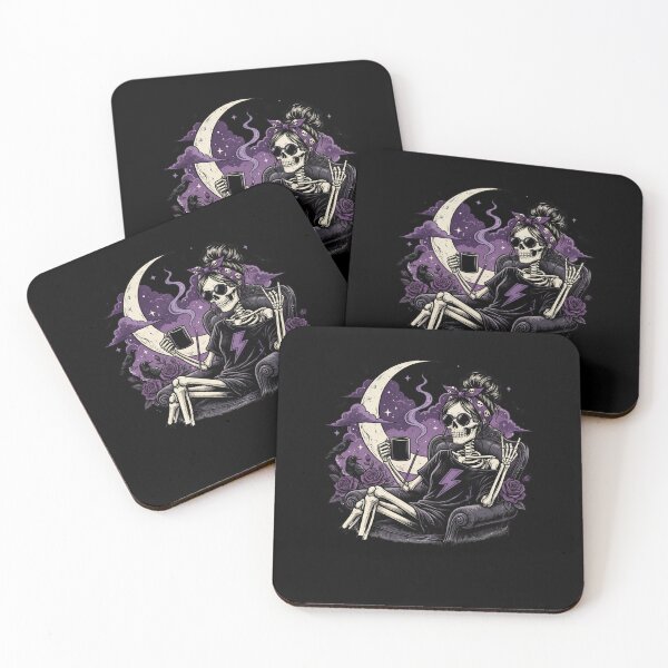Item preview, Crescent Moon Skeleton Queen with Mug designed and sold by Tee Studio.