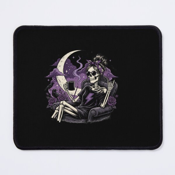 Item preview, Crescent Moon Skeleton Queen with Mug designed and sold by Tee Studio.