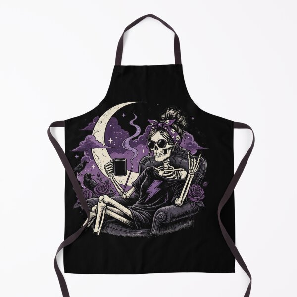 Item preview, Crescent Moon Skeleton Queen with Mug designed and sold by Tee Studio.