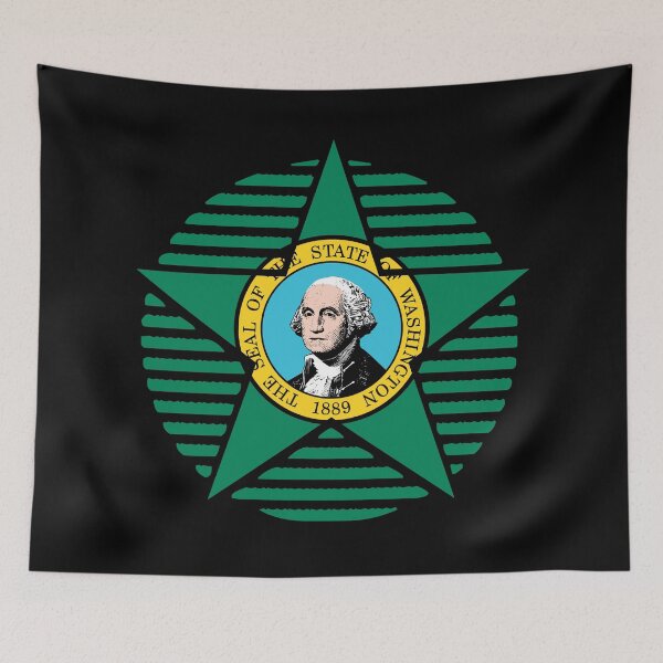 Item preview, Retro Washington Star Shaped Flag WA designed and sold by shitpostee.