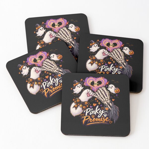Item preview, Cute Pinky Promise Halloween Cat Paw and Skeleton designed and sold by Crystal-Tree.
