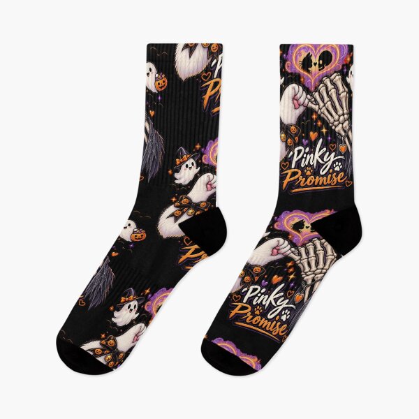 Item preview, Cute Pinky Promise Halloween Cat Paw and Skeleton designed and sold by Crystal-Tree.