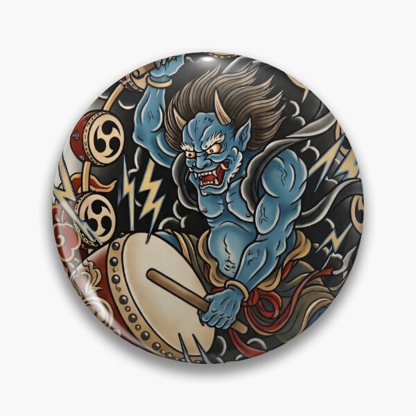 Item preview, Japanese Tattoo Raijin Thunder God Yokosuka Souvenir Art Phone Case designed and sold by SakuraJapanArt.