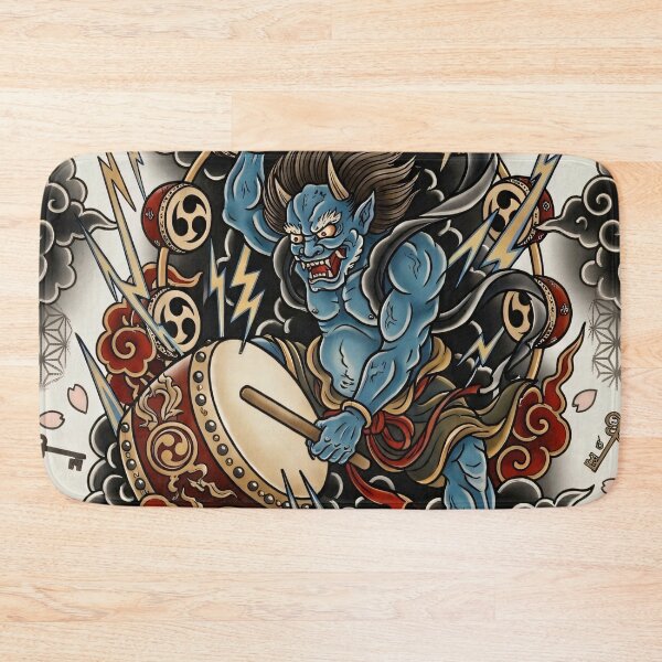Item preview, Japanese Tattoo Raijin Thunder God Yokosuka Souvenir Art Phone Case designed and sold by SakuraJapanArt.