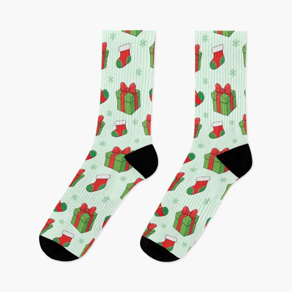 Item preview, Cute Christmas Gifts Stocking Seamless Pattern designed and sold by teeperfect.
