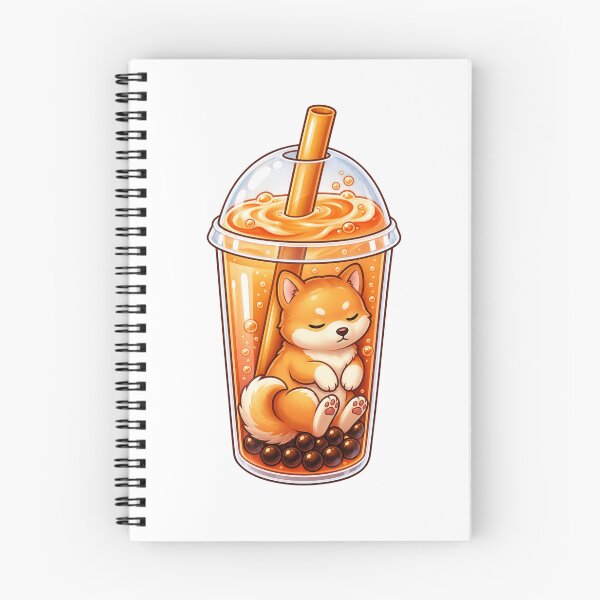 Item preview, Shiba Inu Boba Thai Tea - Cute Kawaii Bubble Tea Dog designed and sold by yodaddydesigns.