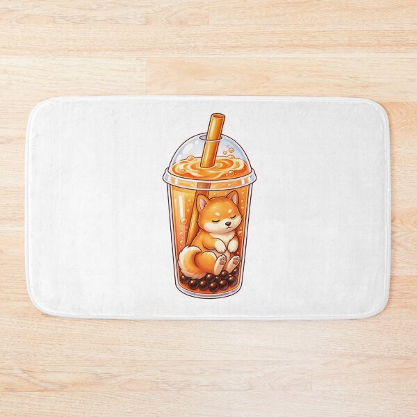Item preview, Shiba Inu Boba Thai Tea - Cute Kawaii Bubble Tea Dog designed and sold by yodaddydesigns.