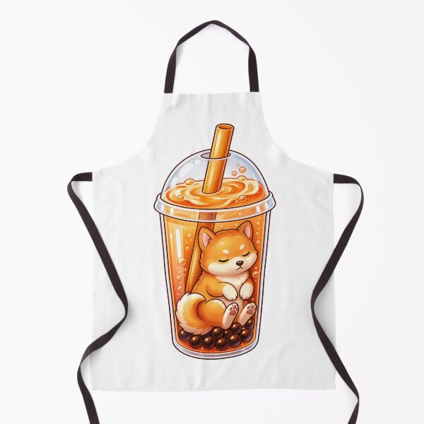 Item preview, Shiba Inu Boba Thai Tea - Cute Kawaii Bubble Tea Dog designed and sold by yodaddydesigns.