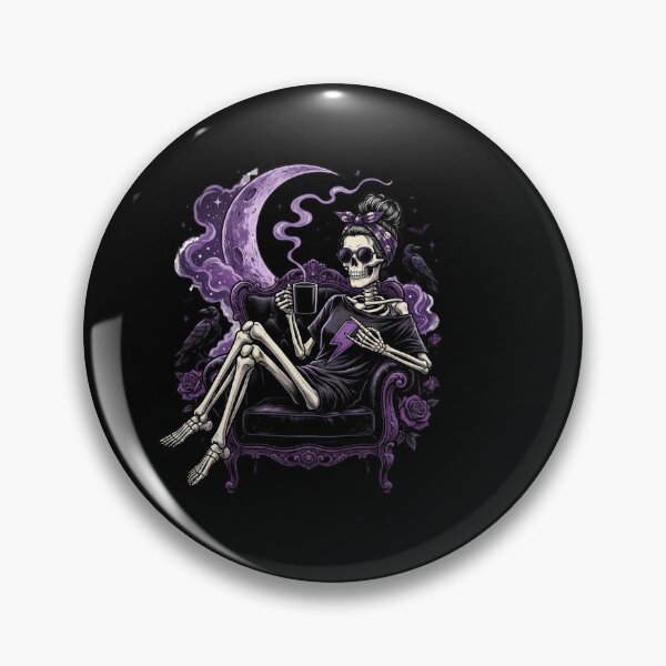 Item preview, Raven Moon Skeleton Queen Coffee Break designed and sold by Tee Studio.