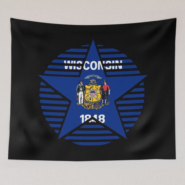 Item preview, Retro Wisconsin Star Shaped Flag WI designed and sold by shitpostee.