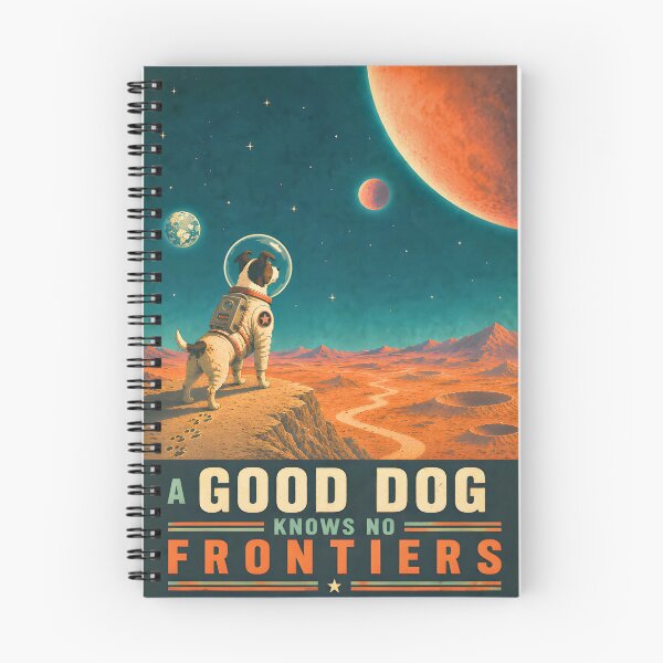 Item preview, Astro Dog Retro Sci-Fi Space Poster No Frontiers! designed and sold by MagicTheDog.