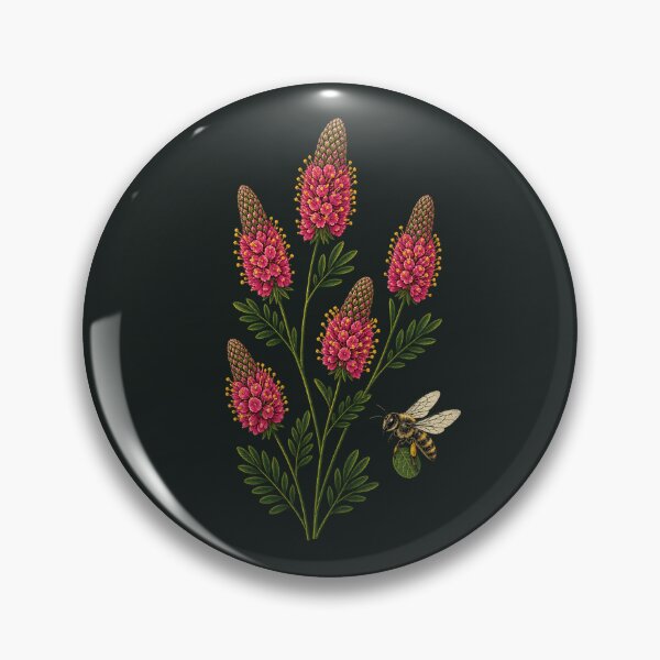 Item preview, Leafcutter Bee and Purple Prairie Clover designed and sold by VoyteksDesigns.