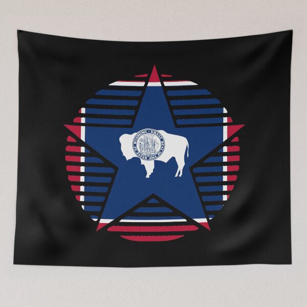 Item preview, Retro Wyoming Star Shaped Flag WY designed and sold by shitpostee.