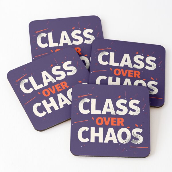 Item preview, Class Over Chaos, Bold Distressed Typography designed and sold by Aarvya Fashion Club ( A.F.C ).