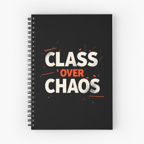 Item preview, Class Over Chaos, Bold Distressed Typography designed and sold by Aarvya Fashion Club ( A.F.C ).