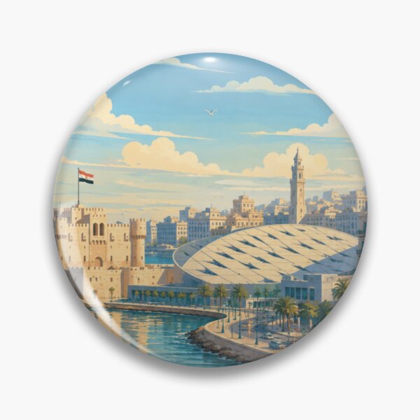 Item preview, Alexandria Egypt Travel Print designed and sold by MatthewHeights.