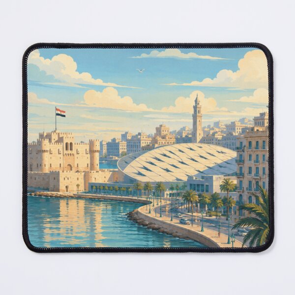 Item preview, Alexandria Egypt Travel Print designed and sold by MatthewHeights.