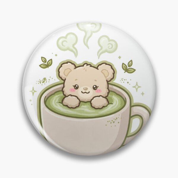 Item preview, Matcha Bear Cozy Green Tea Cup designed and sold by mochiMooco.