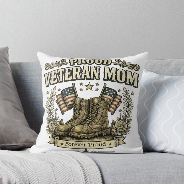 Item preview, Proud Veteran Mom – Patriotic Military Mom Design designed and sold by PlumArtDesign.