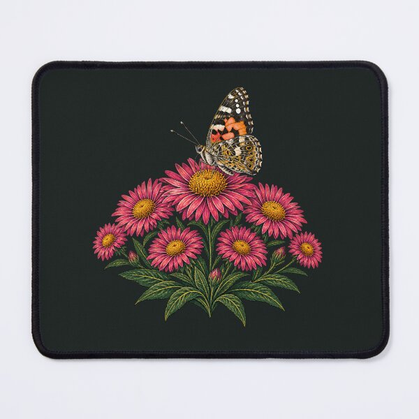 Item preview, Painted Lady on New England Asters designed and sold by VoyteksDesigns.
