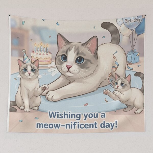 Item preview, Happy Birthday Pawfect Friend Cute Cats and Kittens designed and sold by PetalsPaws.