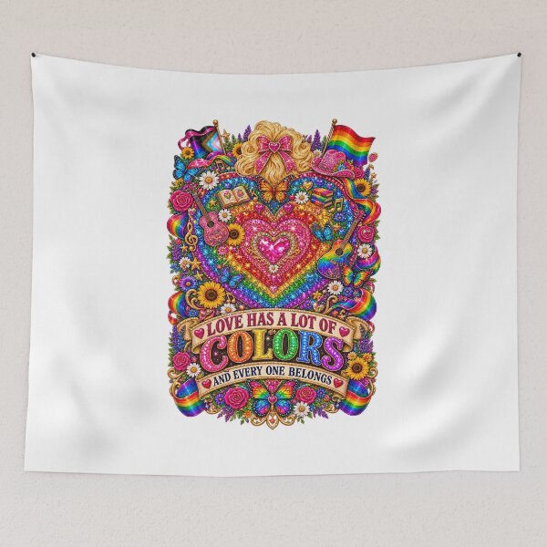 Item preview, COLLECTION - THE DOLLY EFFECT ✨ -  LOVE HAS A LOT OF COLORS - AND EVERYONE BELONGS - LGBTQIA2S+ PRIDE designed and sold by WheelieGdArt.