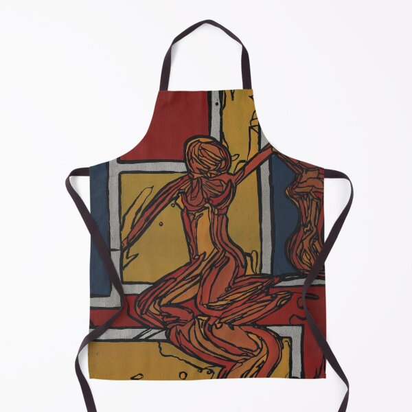 Item preview, Abstract Stained Glass Nude Figure Print designed and sold by Dwaalhaas.com.