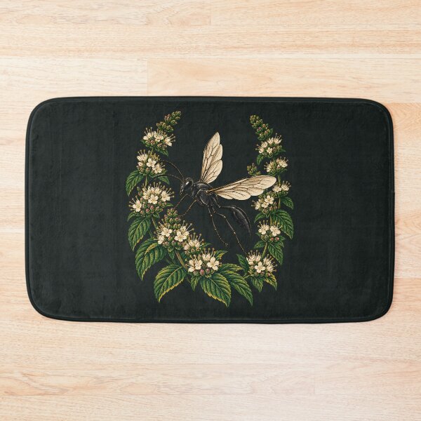 Item preview, Great Black Wasp and Mountain Mint designed and sold by VoyteksDesigns.