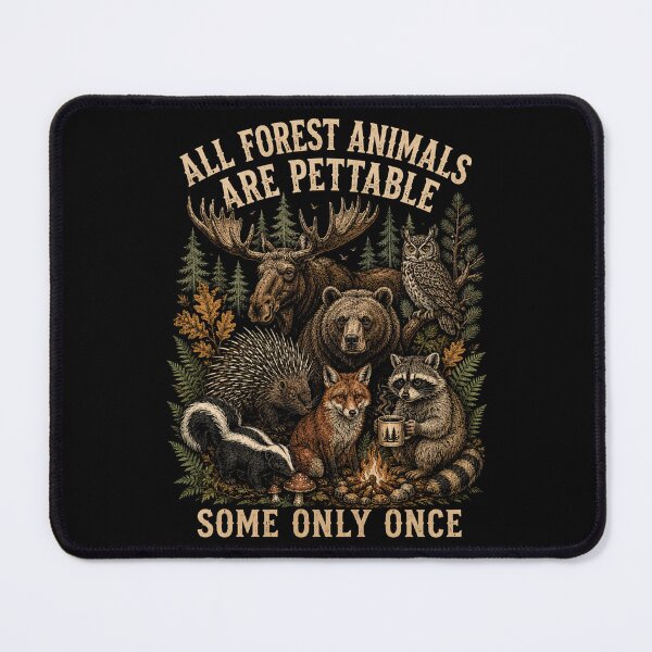 Item preview, Forest Animals Poster with Moose, Bear, Owl and Fox designed and sold by ROUX-ART.