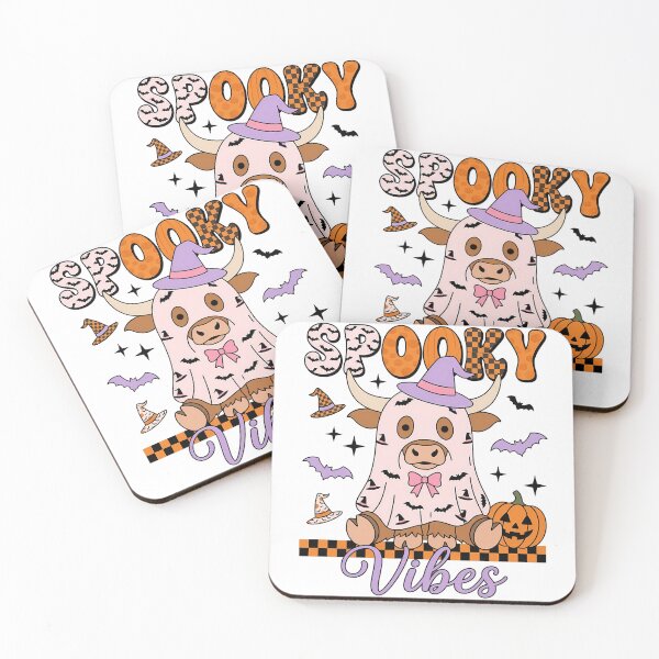 Item preview, Spooky Vibes Cute Halloween Ghost Cow Kids designed and sold by KroghDs.