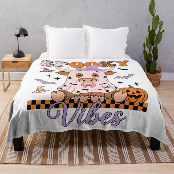 Item preview, Spooky Vibes Cute Halloween Ghost Cow Kids designed and sold by KroghDs.
