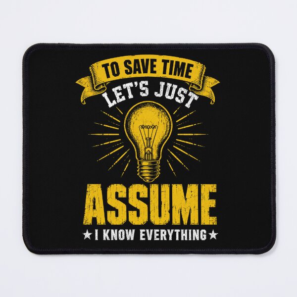 Item preview, assume Funny Light Bulb Humor Graphic for Smart Minds designed and sold by ROUX-ART.